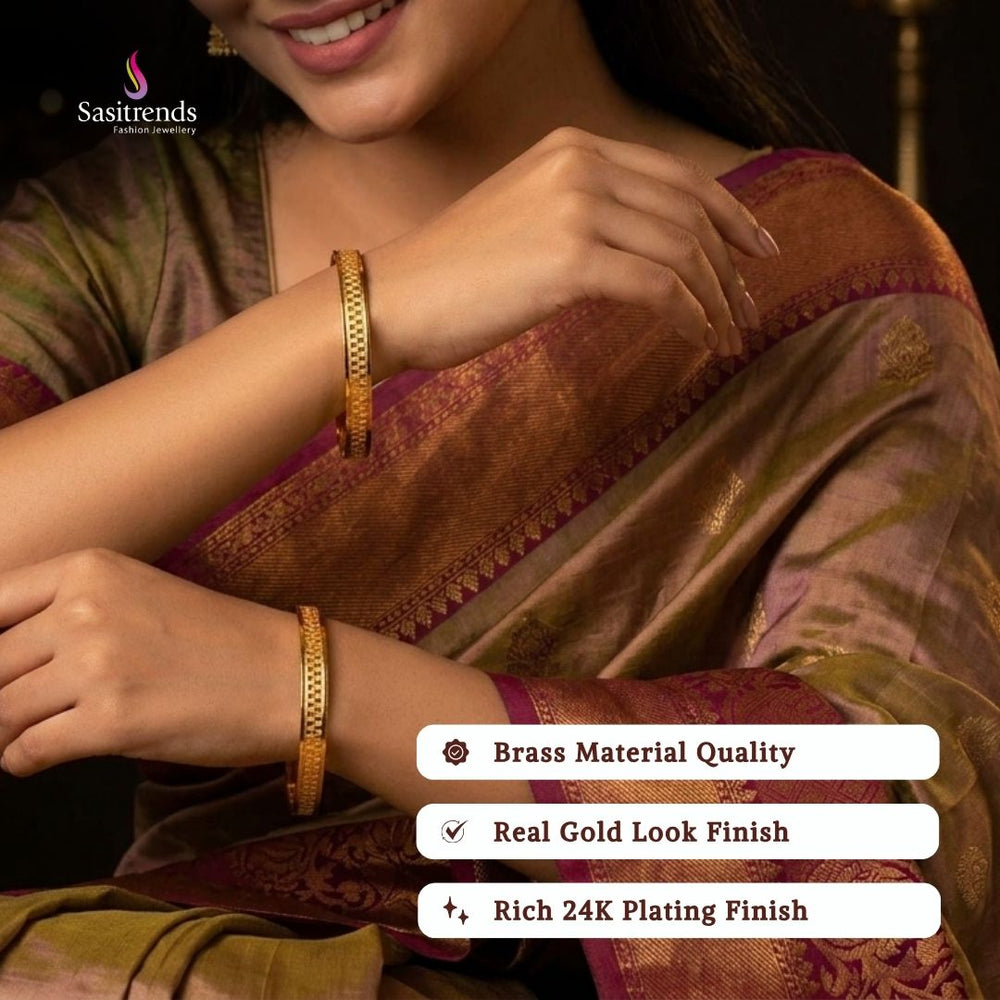 Guaranteed Micro gold plated bangles model image - Sasitrends 