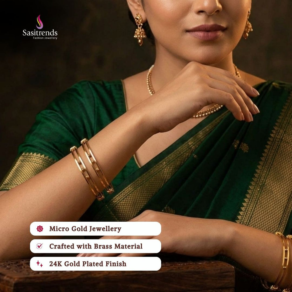 Guaranteed Micro gold plated bangles model image - Sasitrends