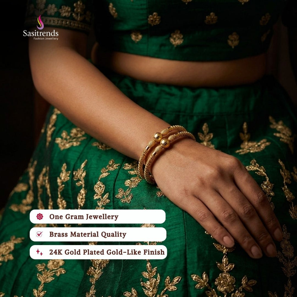 Guaranteed Micro gold plated bangles model image - Sasitrends