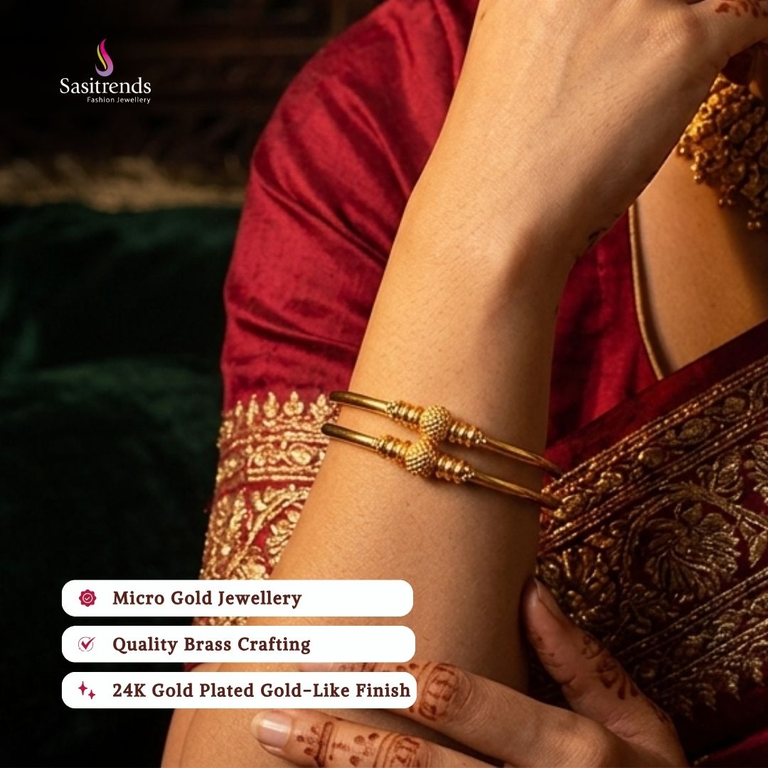 Guaranteed Micro gold plated bangles model image - Sasitrends