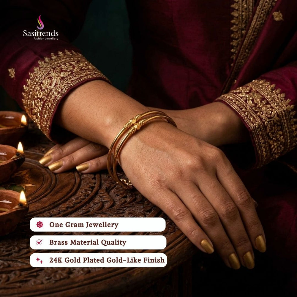 Guaranteed Micro gold plated bangles model image - Sasitrends