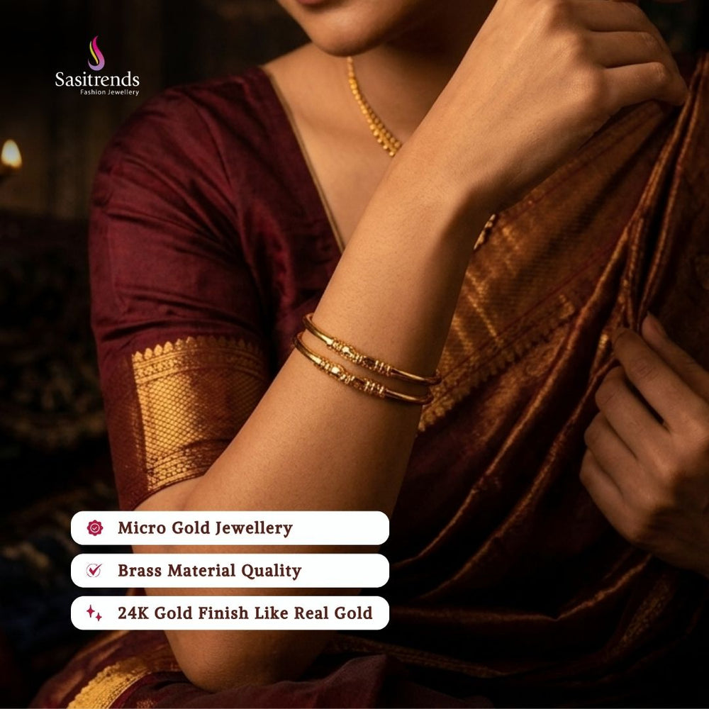 Guaranteed Micro gold plated bangles model image - Sasitrends