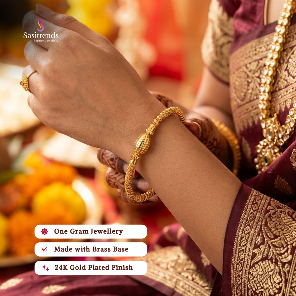 Real gold look guaranteed 24k micro gold plated bangles - Sasitrends