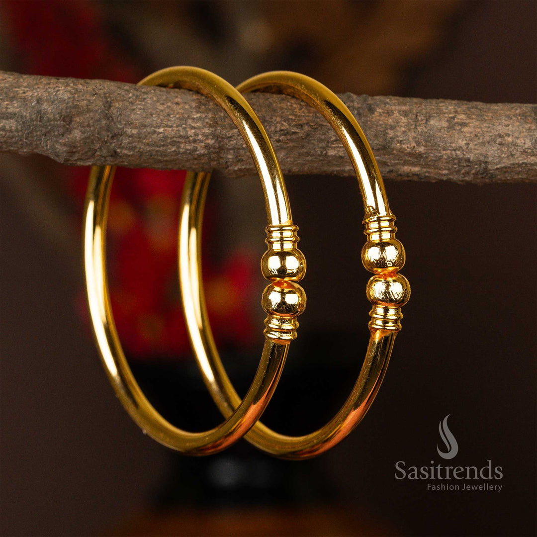 Traditional One Gram Beaded Kada Gold Plated Bangles Cultural