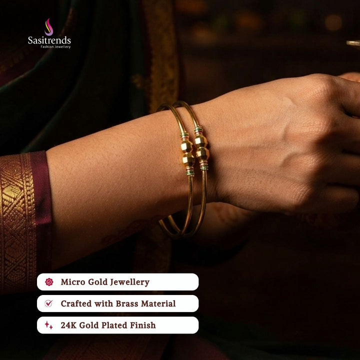 Guaranteed Micro gold plated bangles model image - Sasitrends