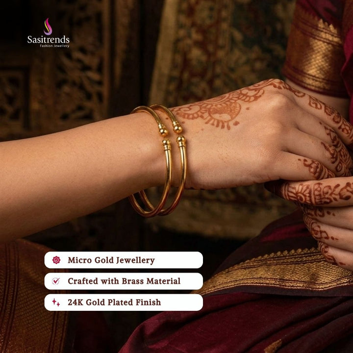 Guaranteed Micro gold plated bangles model image - Sasitrends