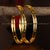 Elegant micro gold-plated kada bangles with intricate weave patterns