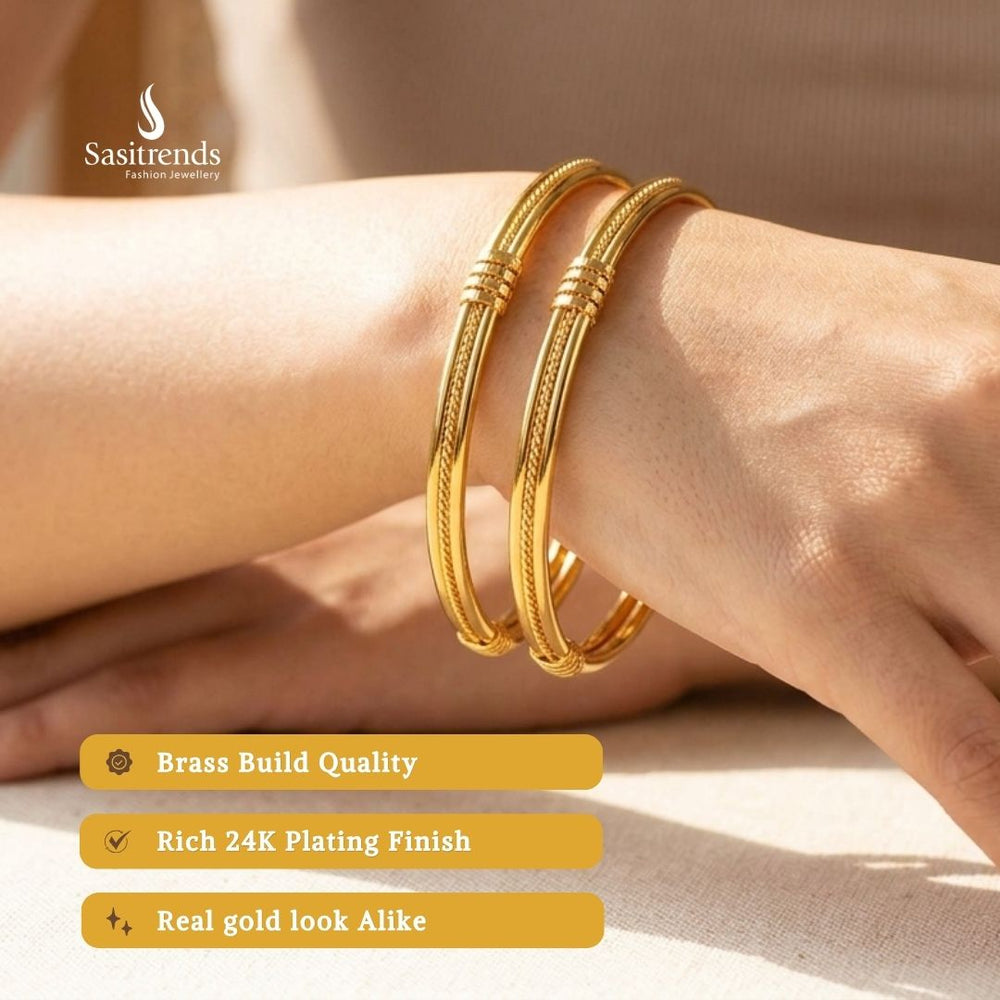 Guaranteed Micro gold plated bangles model image - Sasitrends