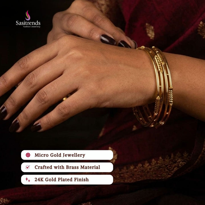 Guaranteed Micro gold plated bangles model image - Sasitrends