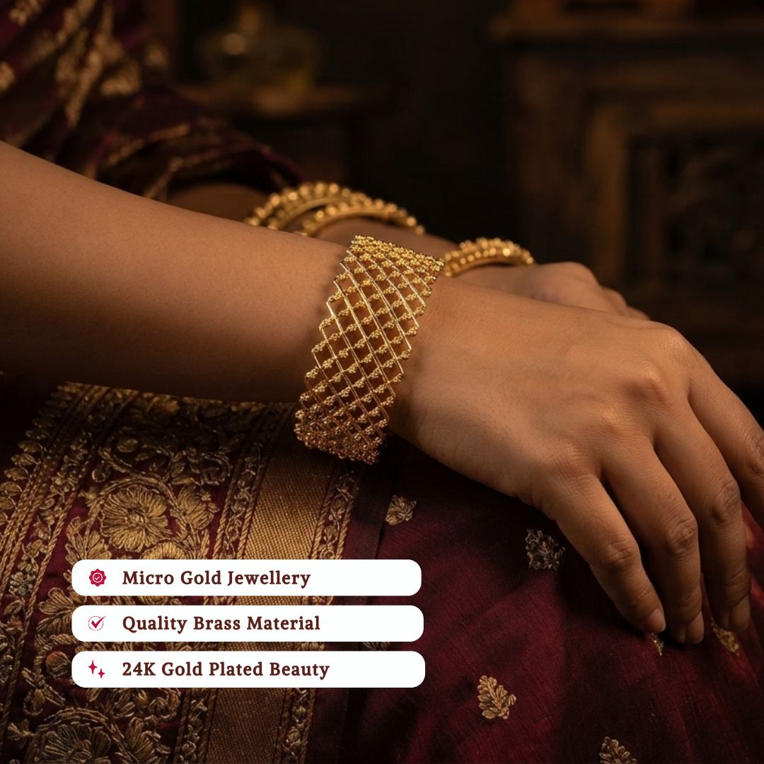 Guaranteed Micro gold plated bangles model image - Sasitrends