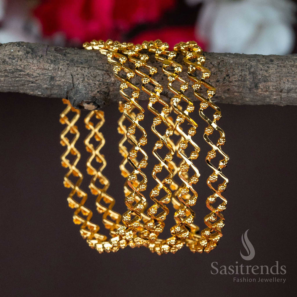 Guaranteed Micro Gold Plated 4 Set Bangles Online Shopping -  Sasitrends