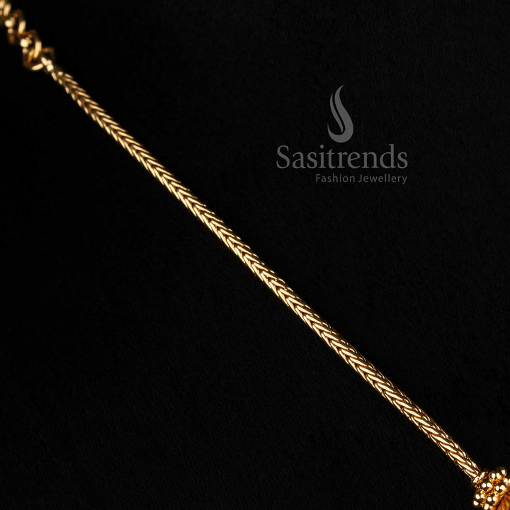 Traditional Lakshmi pendant necklace in One Gram 24K Micro Gold Plated finish – Sasitrends