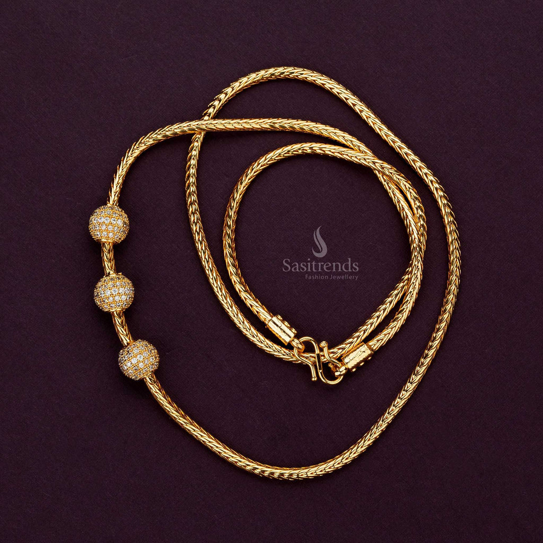 Gold Plated Gram Gold Thali Chain Guaranteed 24 Carat Pure Gold