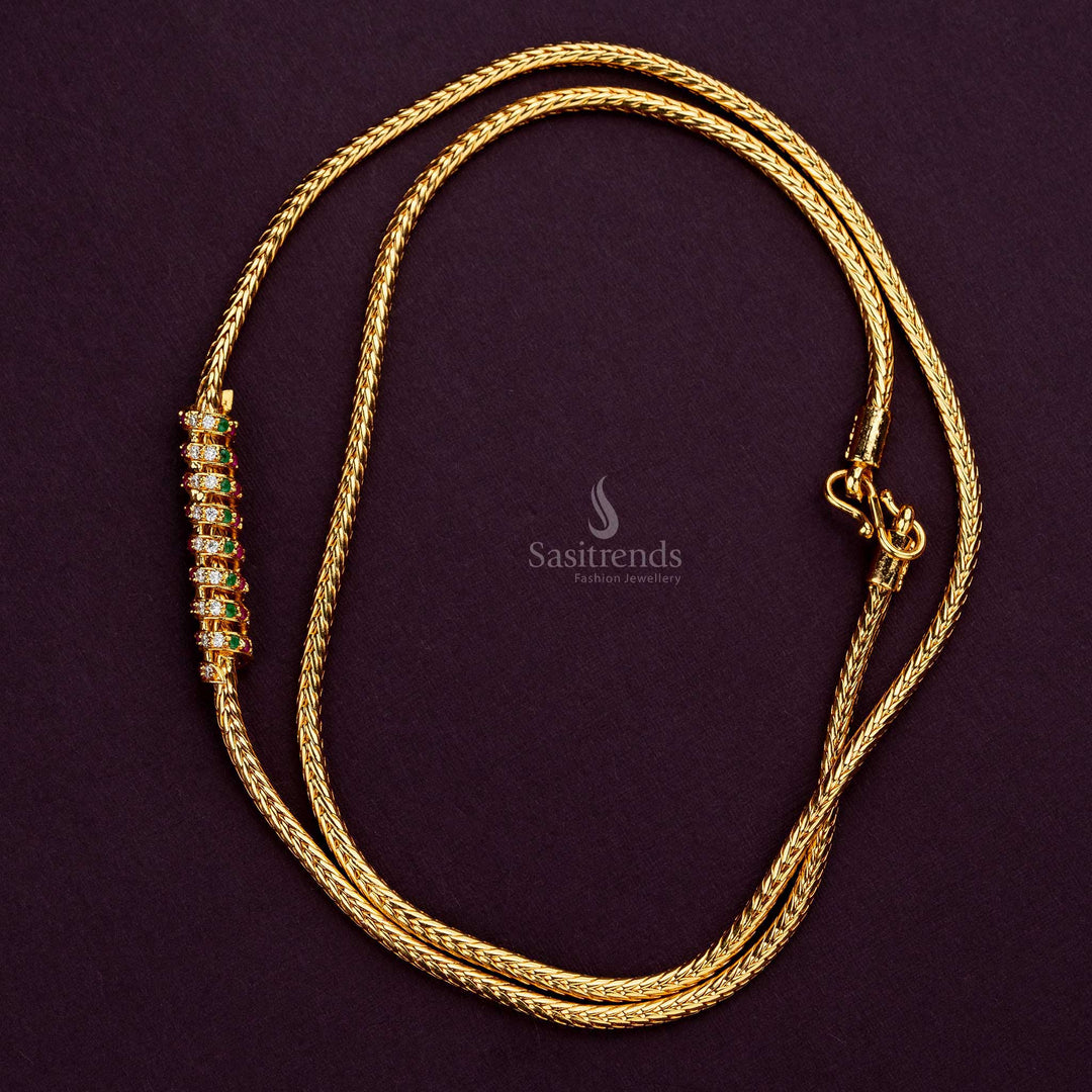 Gram Gold Thali Gold Plated Mugappu Chain Online One Gram Gold