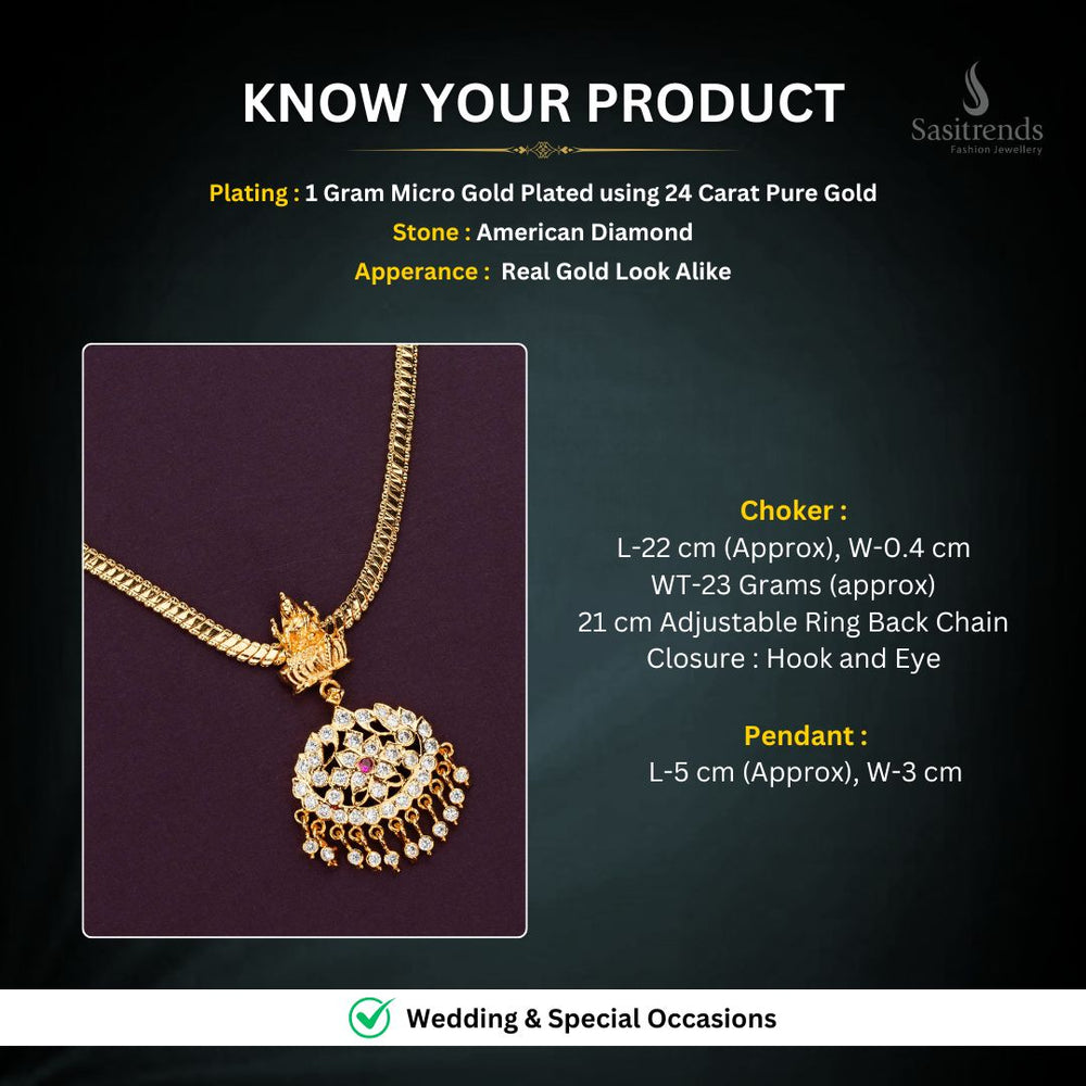 Micro Gold Plate Necklace Measurement Image - Sasitrends