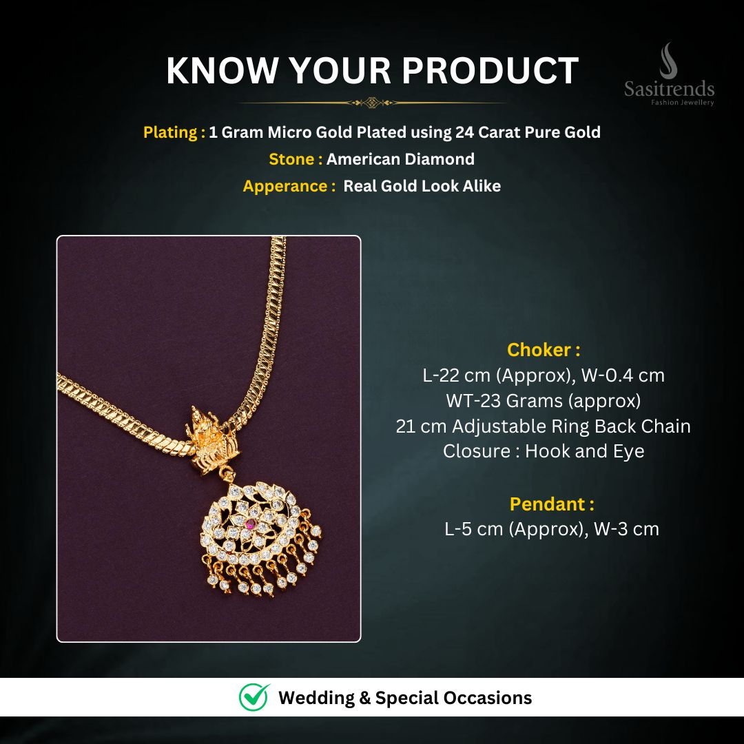 Micro Gold Plate Necklace Measurement Image - Sasitrends