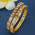 Micro Gold Plated Traditional Wear Maroon White AD Stones Studded Bangles