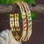Guaranteed Micro Gold Plated Multi AD Stone Studded Bangles Online Shopping