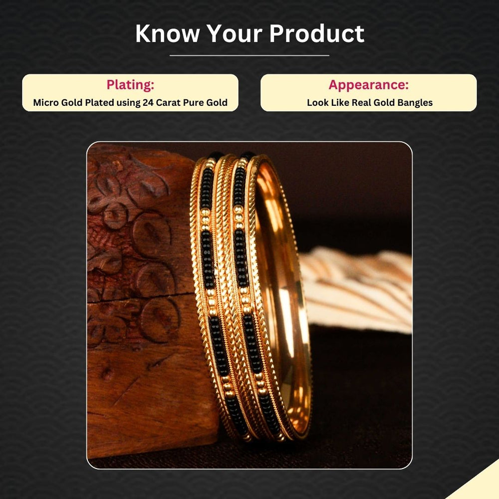 Micro Gold plated bangles measurement image - Sasitrends