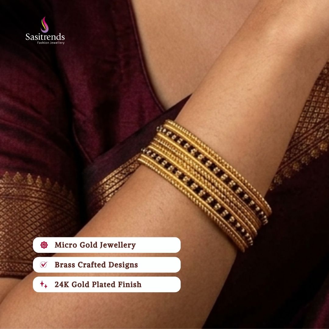 Guaranteed Micro gold plated bangles model image - Sasitrends