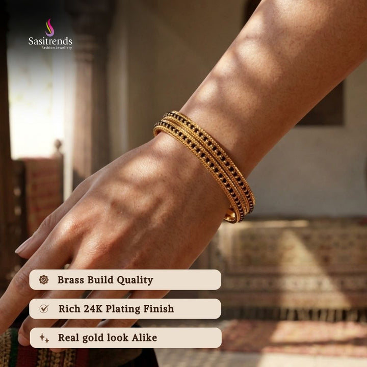 Micro Gold Plated Bangle - Sasitrends
