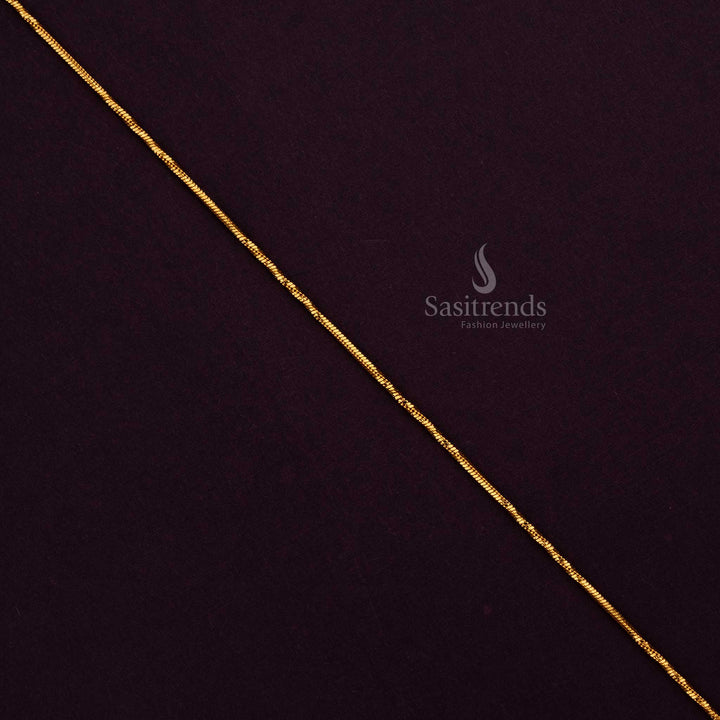 Micro Gold Plated Spiral Textured Chain with Secure Clasp – Look Like Real Gold - Sasitrends