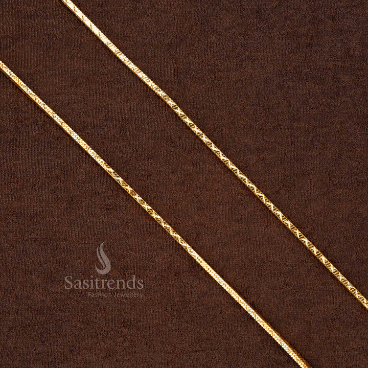 24 Carat Pure Gold Plated Diamond Cut Chain with Elegant Finish - Sasitrends