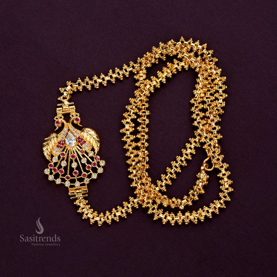 One Gram Micro Gold Plated Guaranteed Mugappu Chains – Sasitrends