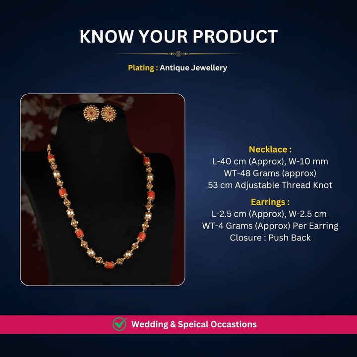 Antique gold plated necklace set - Sasitrends