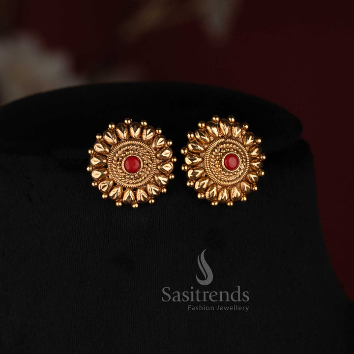 Traditional Antique Pearl and Golden Bead Long Mala Haram Set for Women - Sasitrends