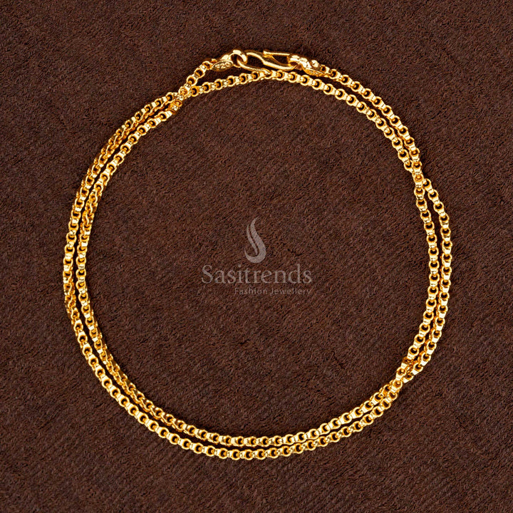 Traditional Micro Gold Plated Beaded Box Chain – Look Like Real Gold - Guaranteed - Sasitrends