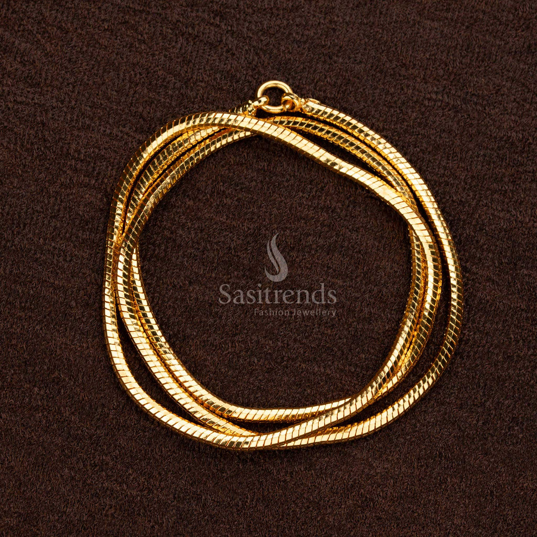 24 Carat Pure Gold Look Micro Gold Plated Rope Chain Necklace – Sasitrends