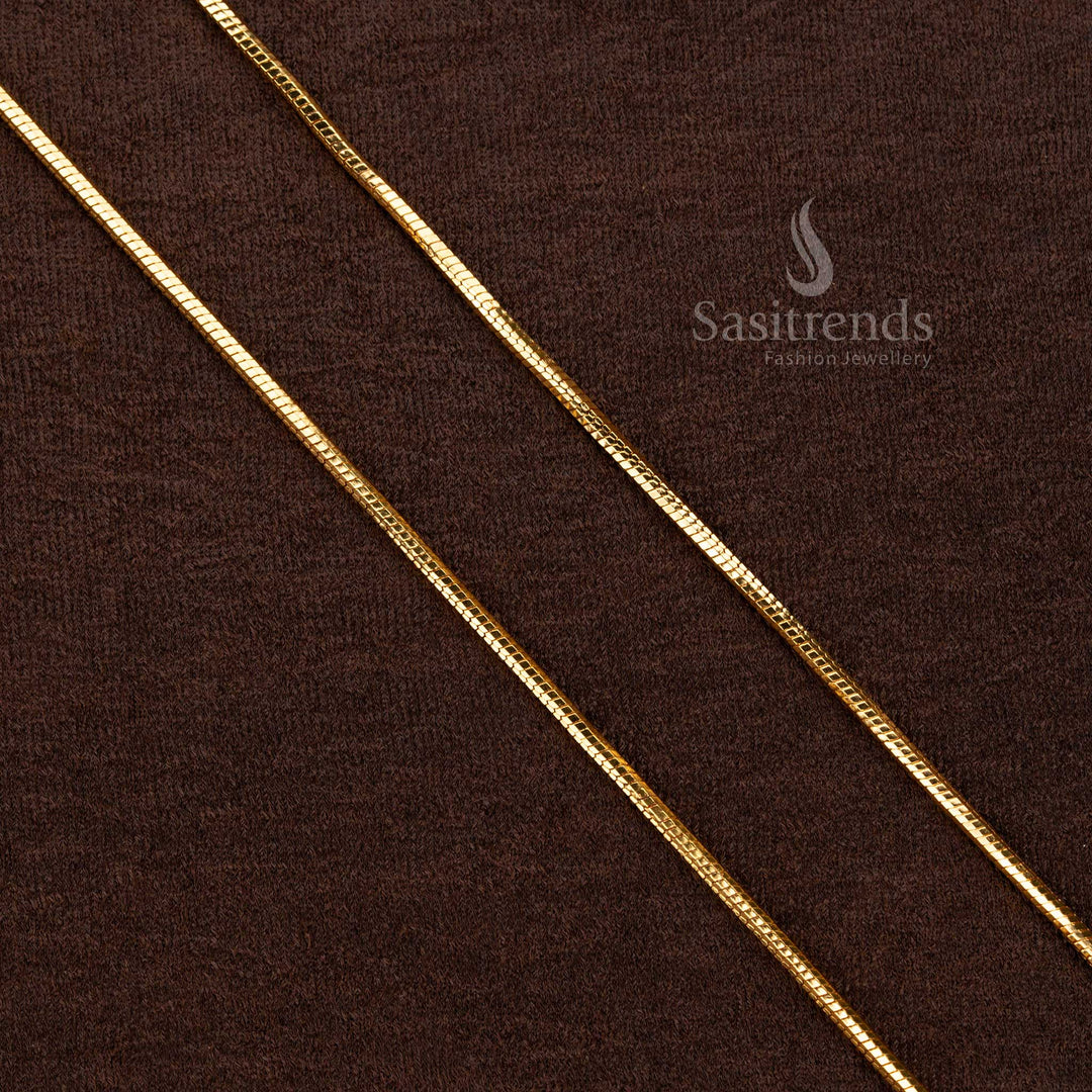 Stunning 24 Carat Pure Gold Look Micro Gold Plated Elegant Designer Chains  Sasitrends