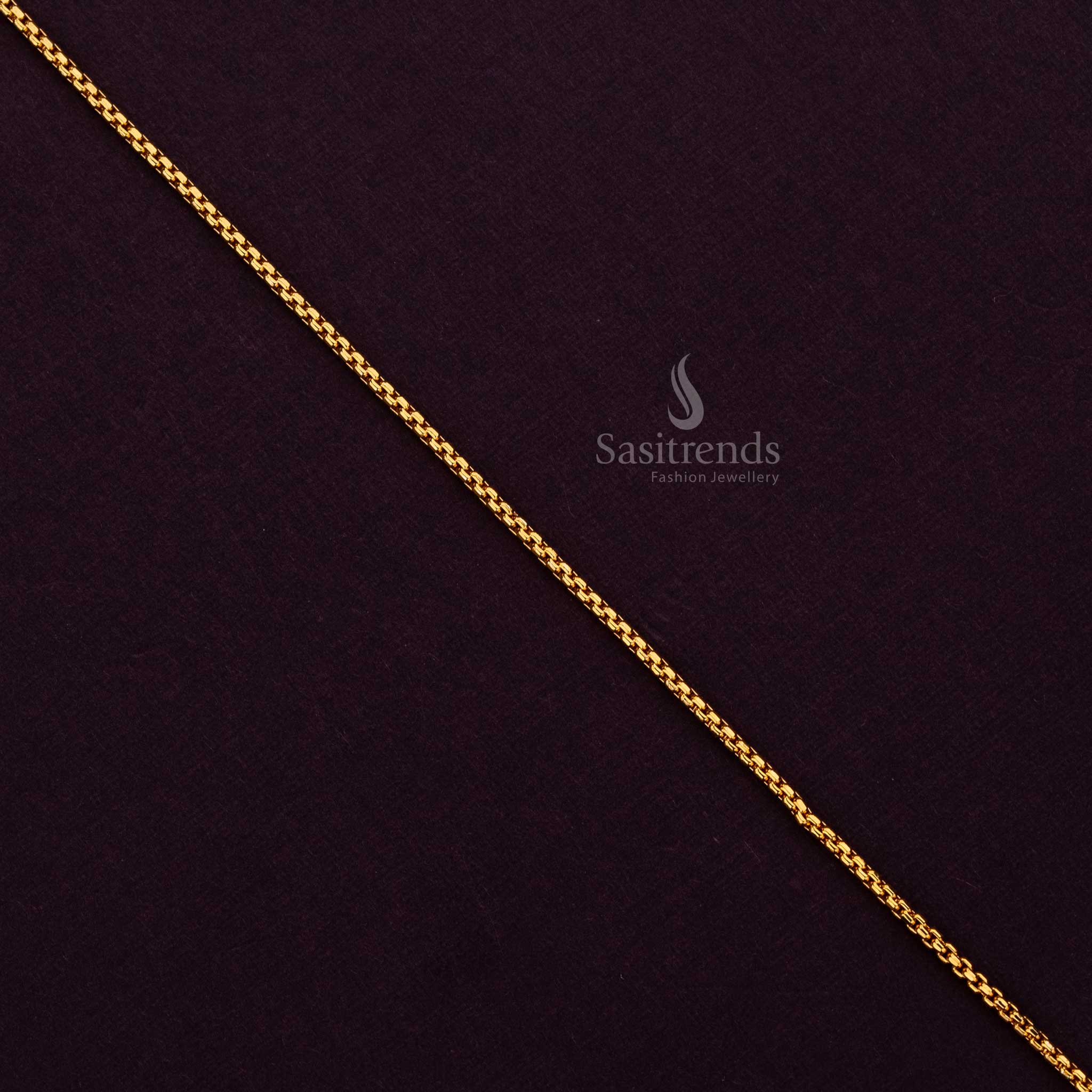 Stylish Box Chain with Micro Gold Plating, One Gram Jewellery for Saree Wear – Sasitrends