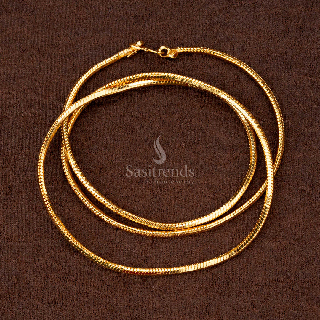Elegant micro gold plated designer chain with intricate craftsmanship – Sasitrends