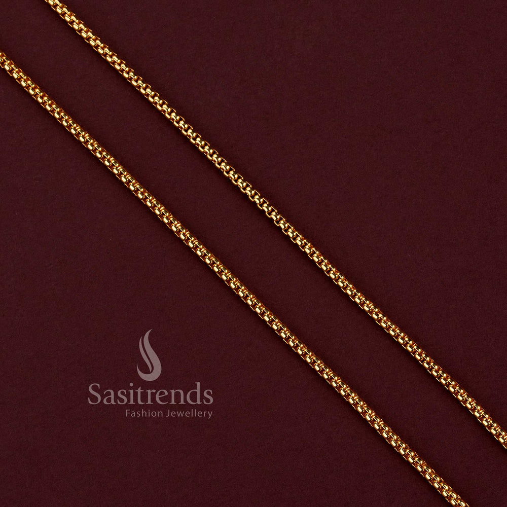 Guaranteed 24 carat look gold plated traditional neck chain ensemble for men and women.