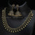 Latest Navarathiri Collection Oxidised Antique Gold Jewellery Set With Jhumka Earrings
