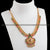 Micro Gold Plated Tilak Pendant Necklace Set with Intricate Design and Golden Balls (1 gram plated)