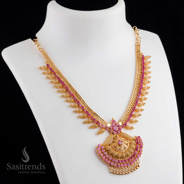 Sasitrends Tilak-inspired AD Necklace for Elegant Traditional Charm