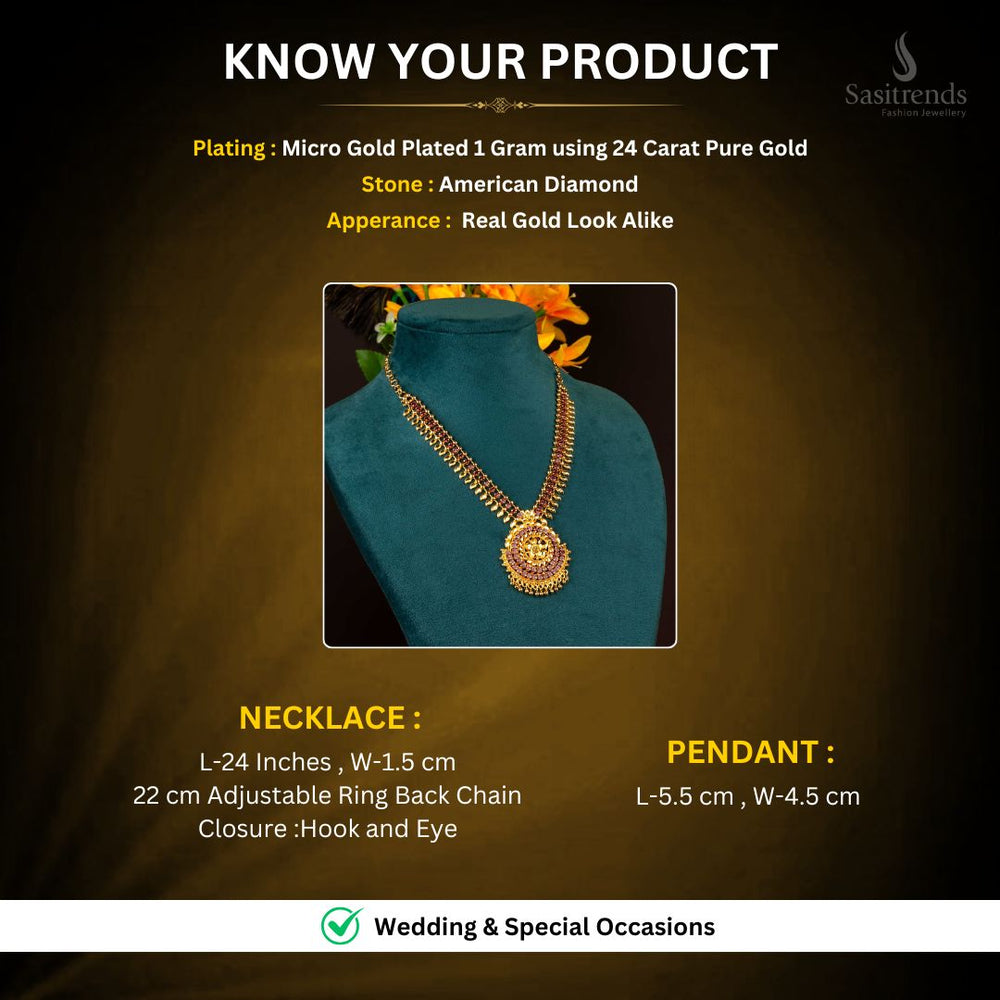 Micro Gold Plated Necklace Set Measurement Image - Sasitrends