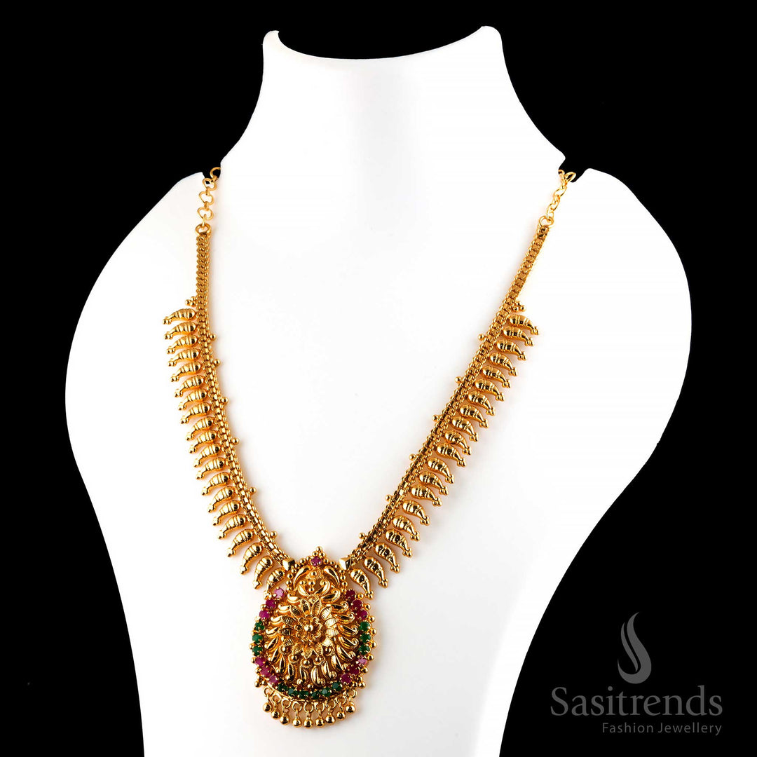 South Indian Guaranteed Micro Gold Beads Necklace Set - Sasitrends