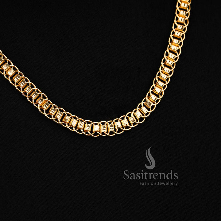 Elegant Micro gold plated chain for daily wear with guaranteed - Sasitrends 
