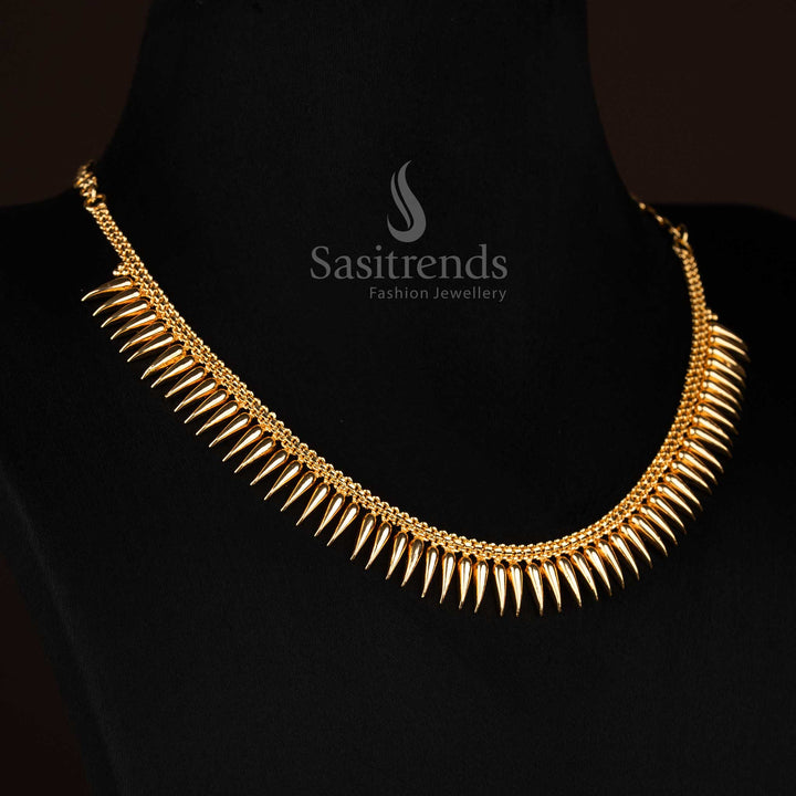 Guaranteed 24K Micro Gold Plated Mullapoo Necklace | Kerala Traditional Onam Jewellery