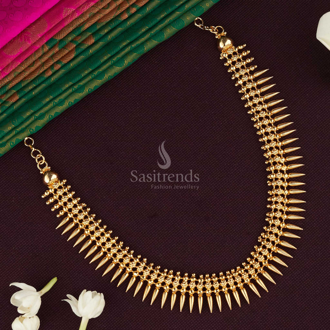 Kerala Traditional Gold Plated Layered Necklace - One Gram Micro Gold - Sasitrends
