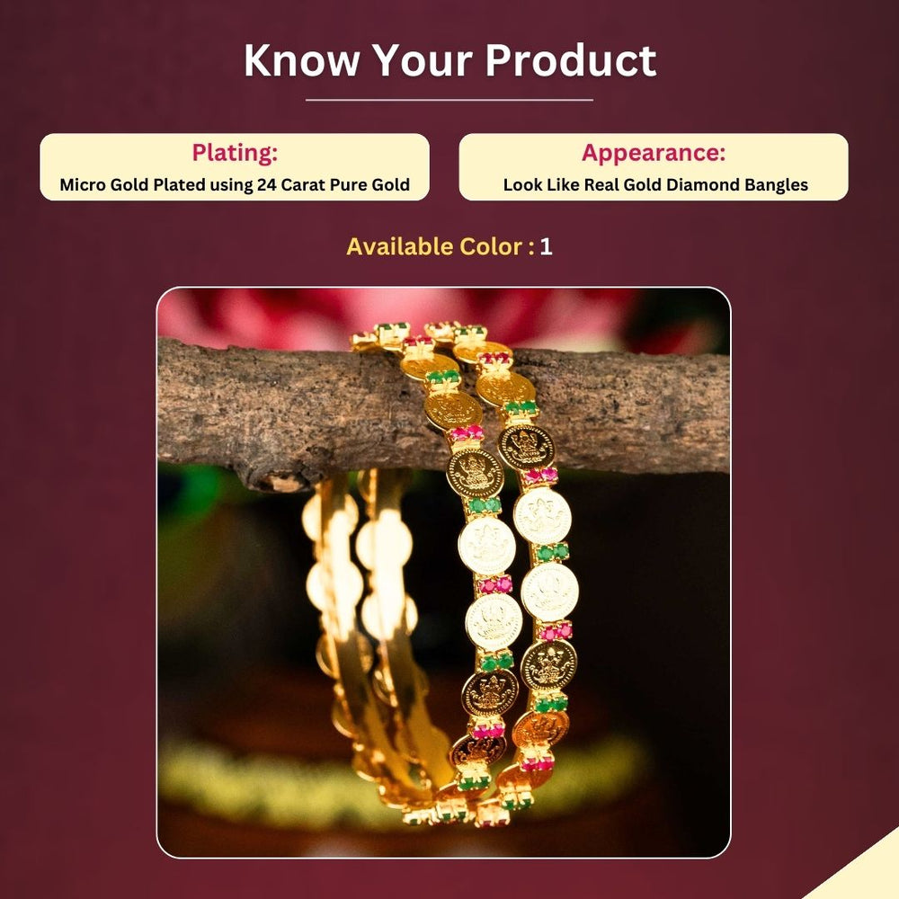 Micro Gold Plated Bangles Measurement Image - Sasitrends