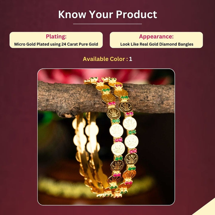 Micro Gold Plated Bangles Measurement Image - Sasitrends