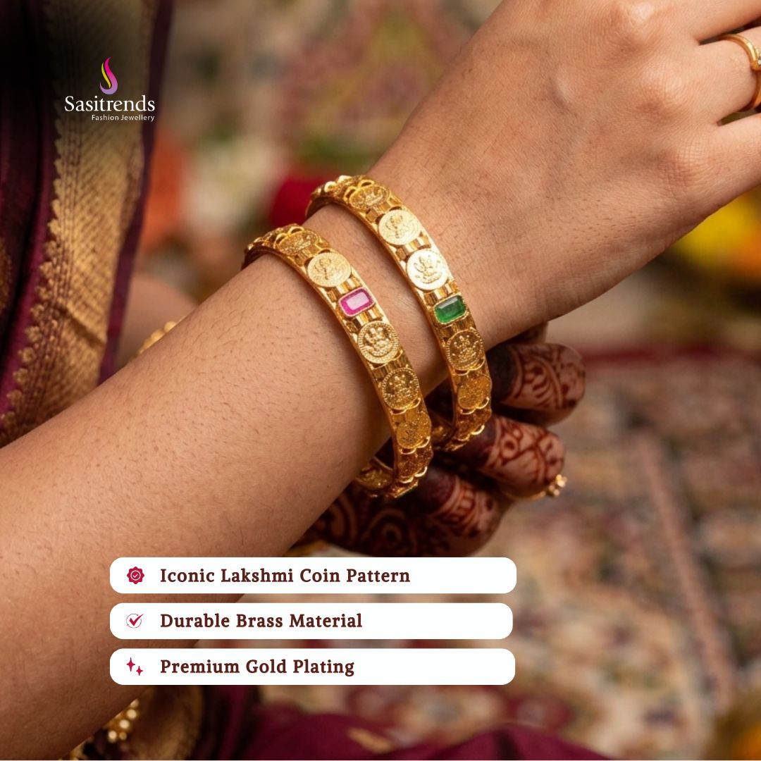 Guaranteed real gold look 24k micro gold plated bangles model image - Sasitrends