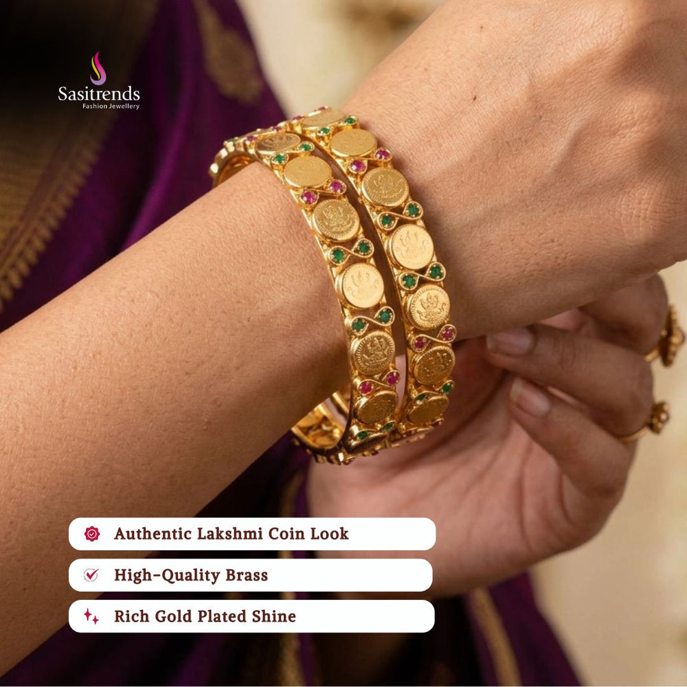 Guaranteed real gold look 24k micro gold plated bangles model image - Sasitrends