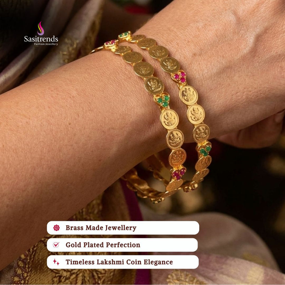Guaranteed real gold look 24k micro gold plated bangles model image - Sasitrends