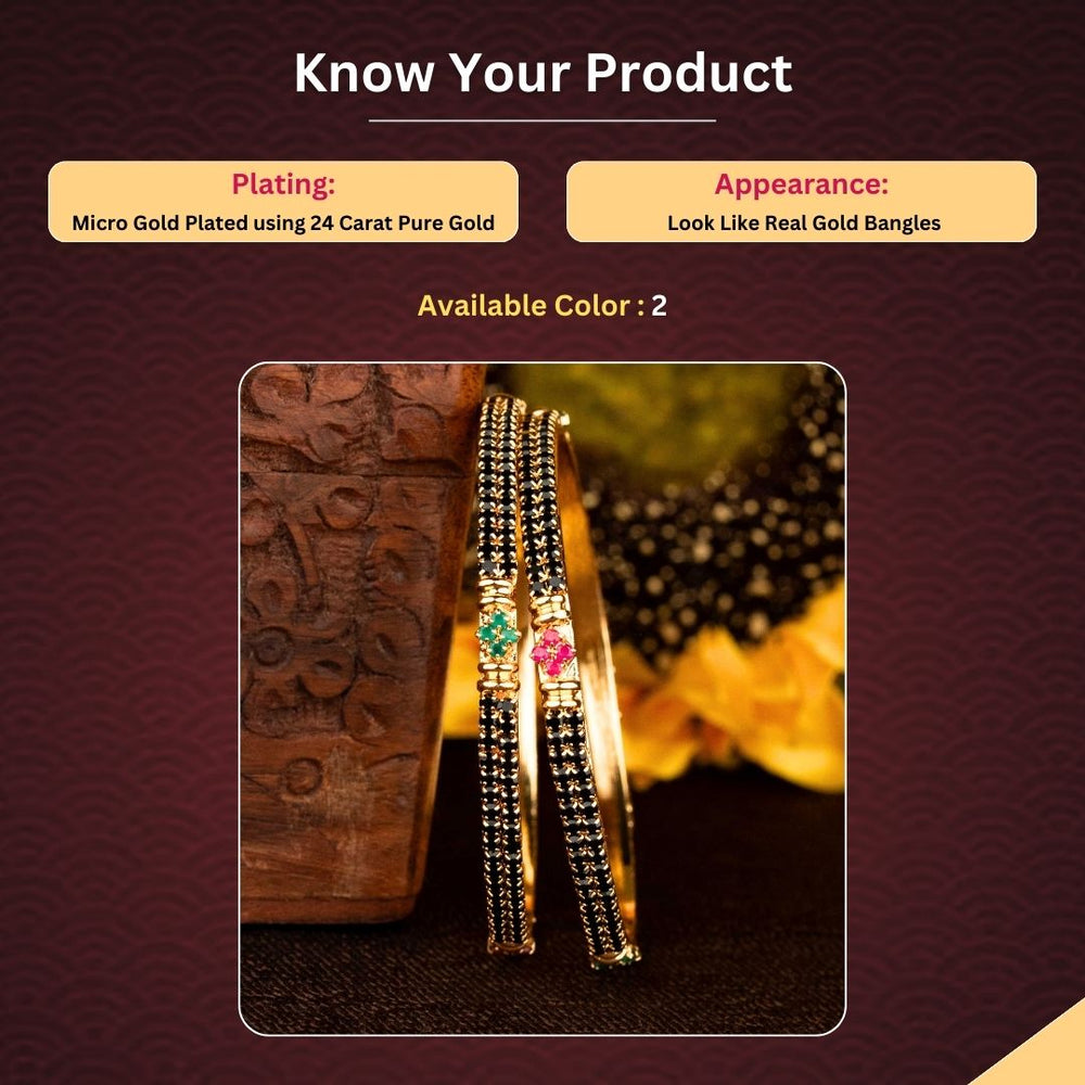 Micro Gold Plated Bangles Measurement Image - Sasitrends